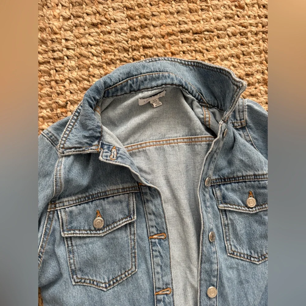 Topshop Sky Blue Denim Jumpsuit